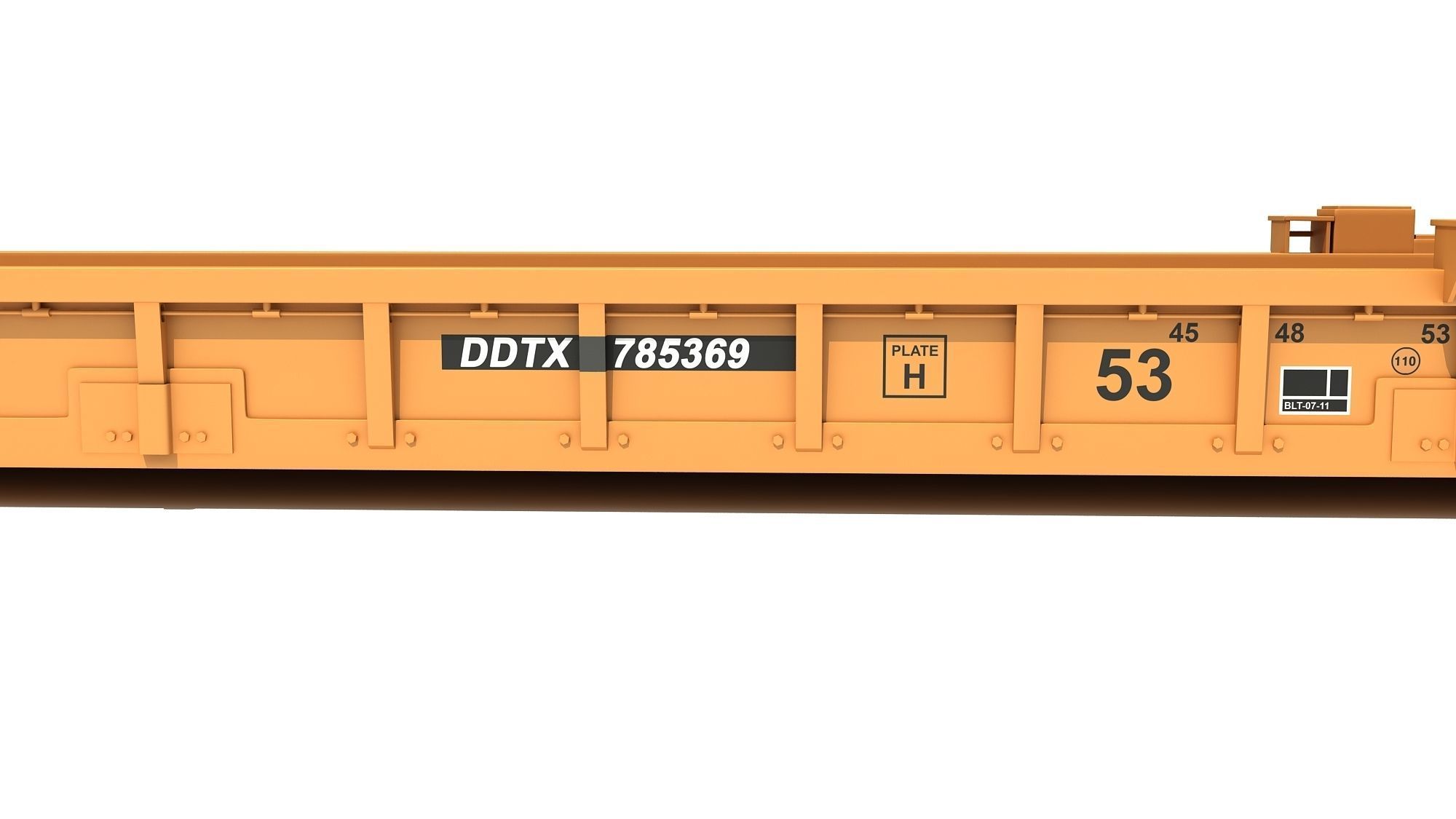 Double Stack Railcar 3D model_9