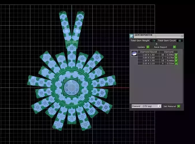 pendant with natural gem