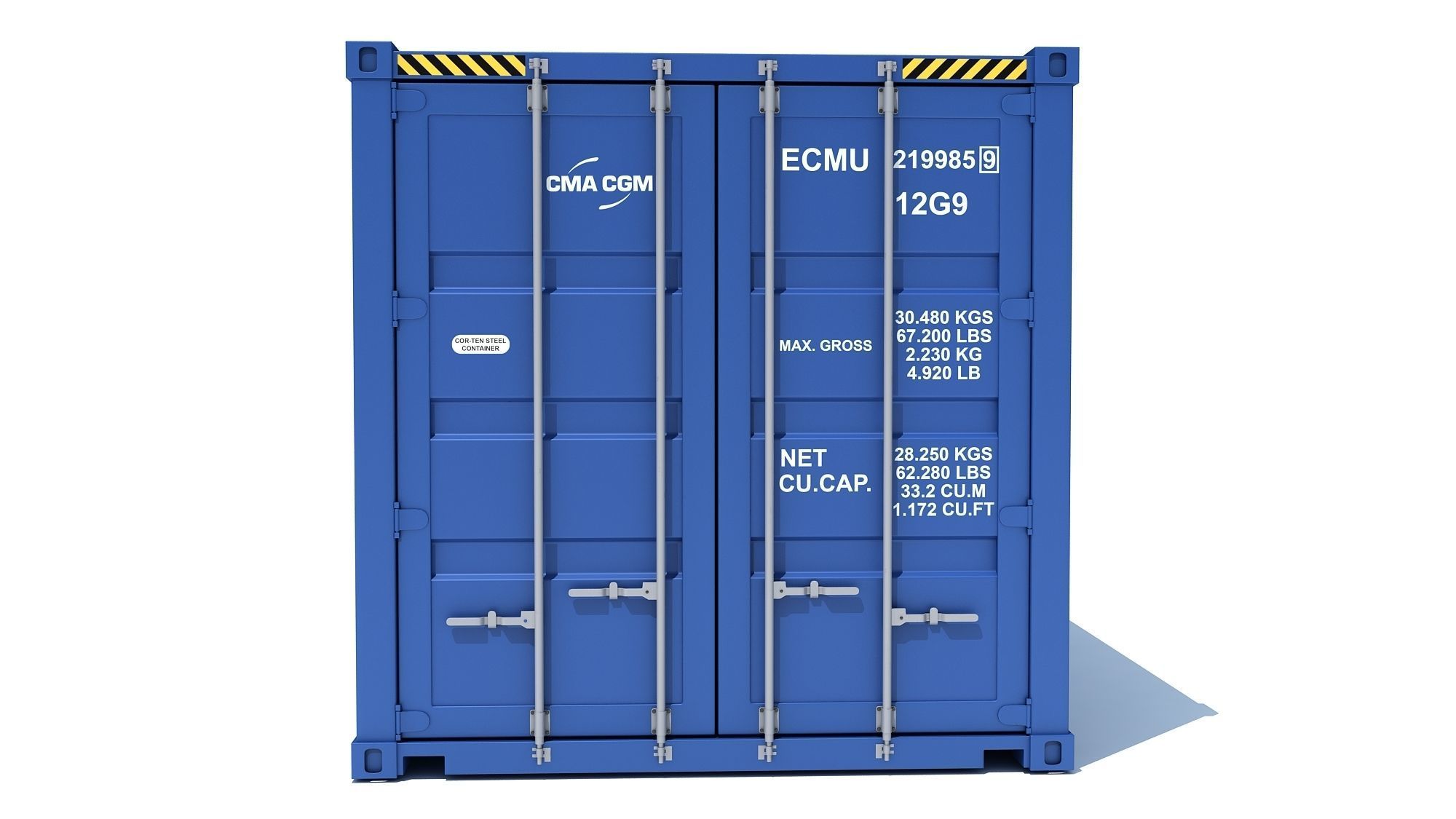 Shipping Container CMA CGM 3D model_4