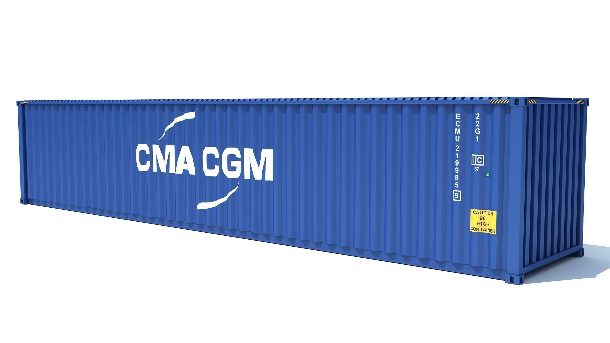 Shipping Container CMA CGM 3D model_5