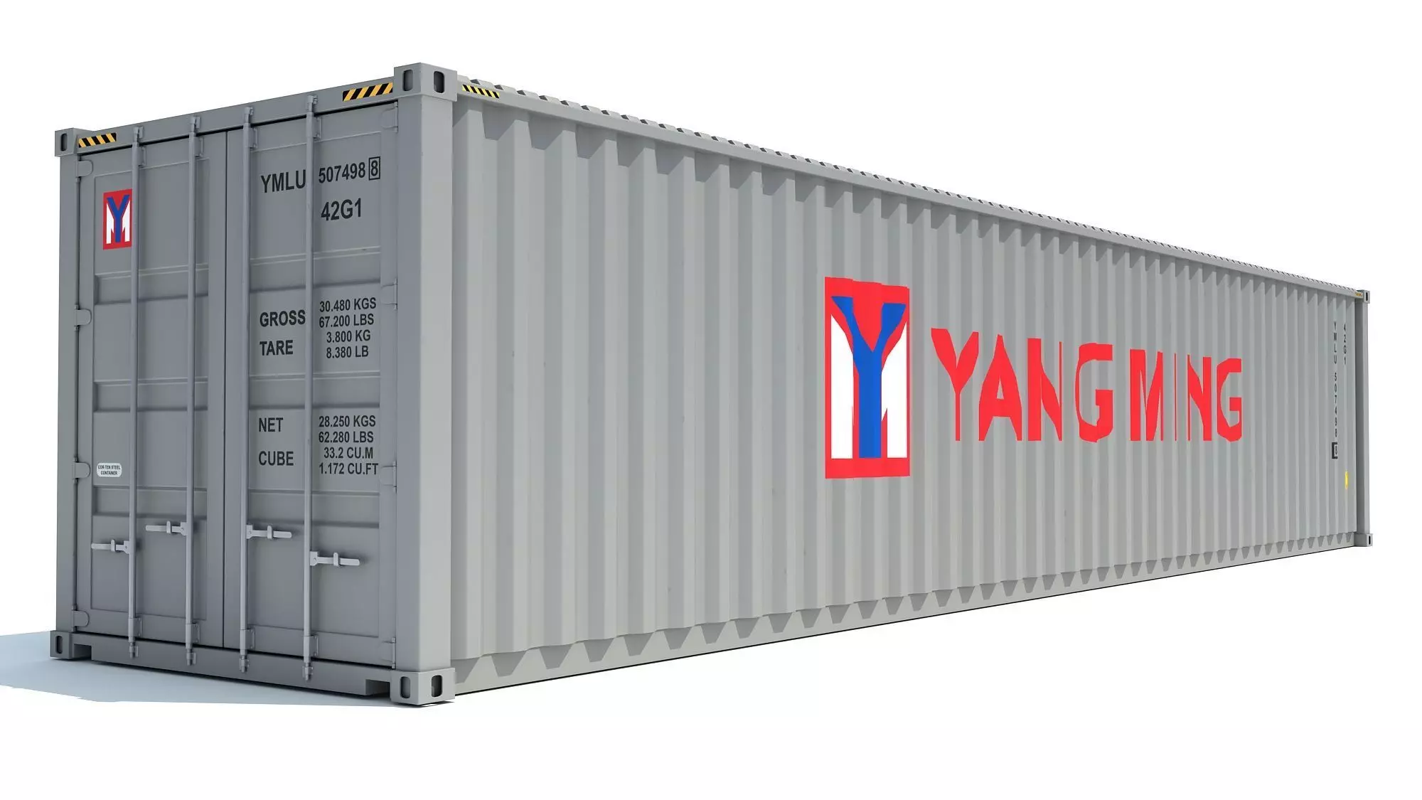 Shipping Container Yang Ming 3D model_0