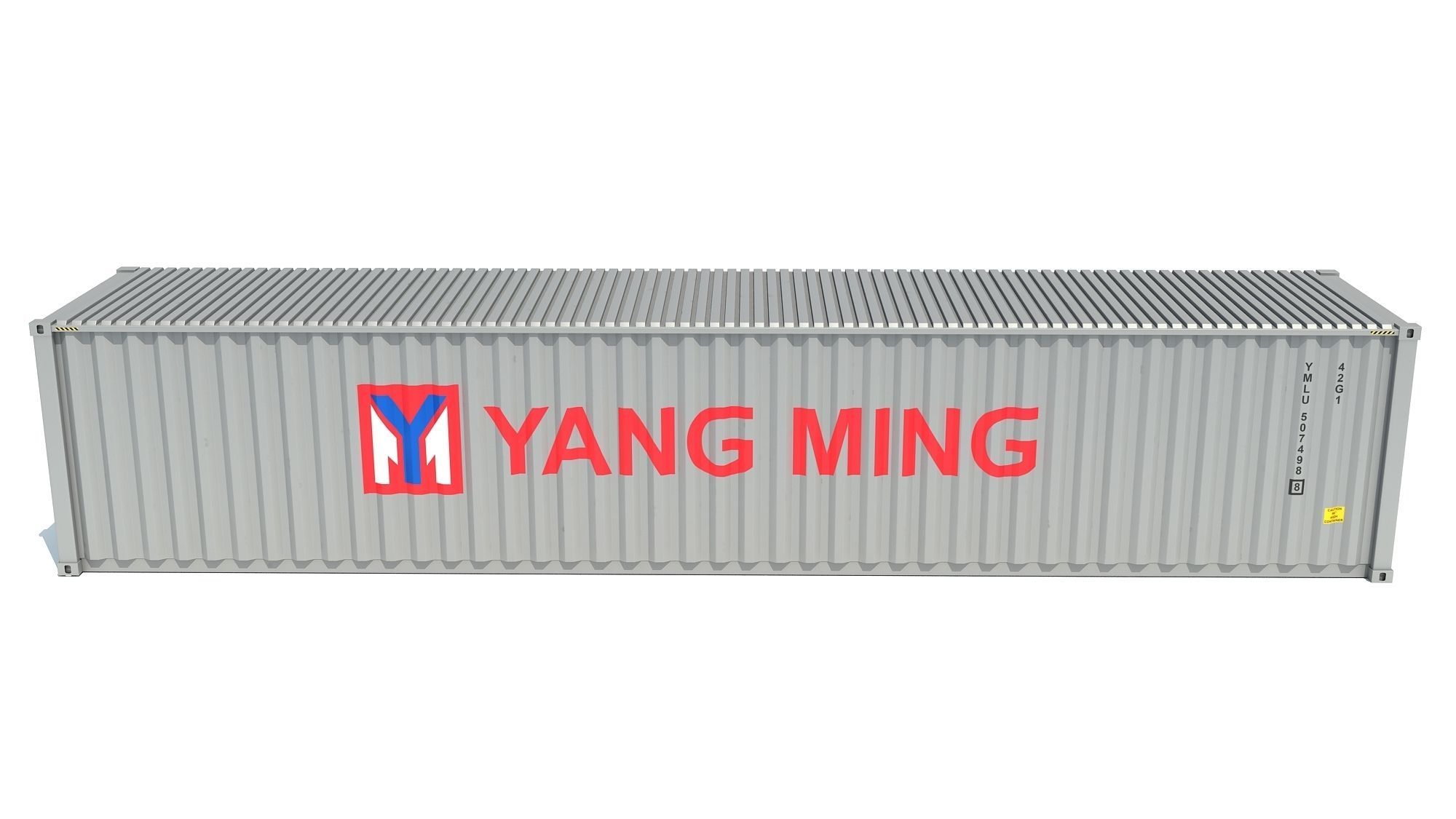 Shipping Container Yang Ming 3D model_5