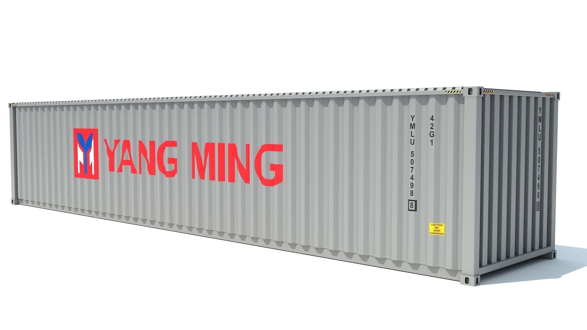 Shipping Container Yang Ming 3D model_6