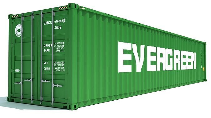 Shipping Container Evergreen 3D model