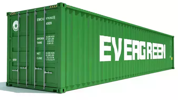Shipping Container Evergreen 3D model