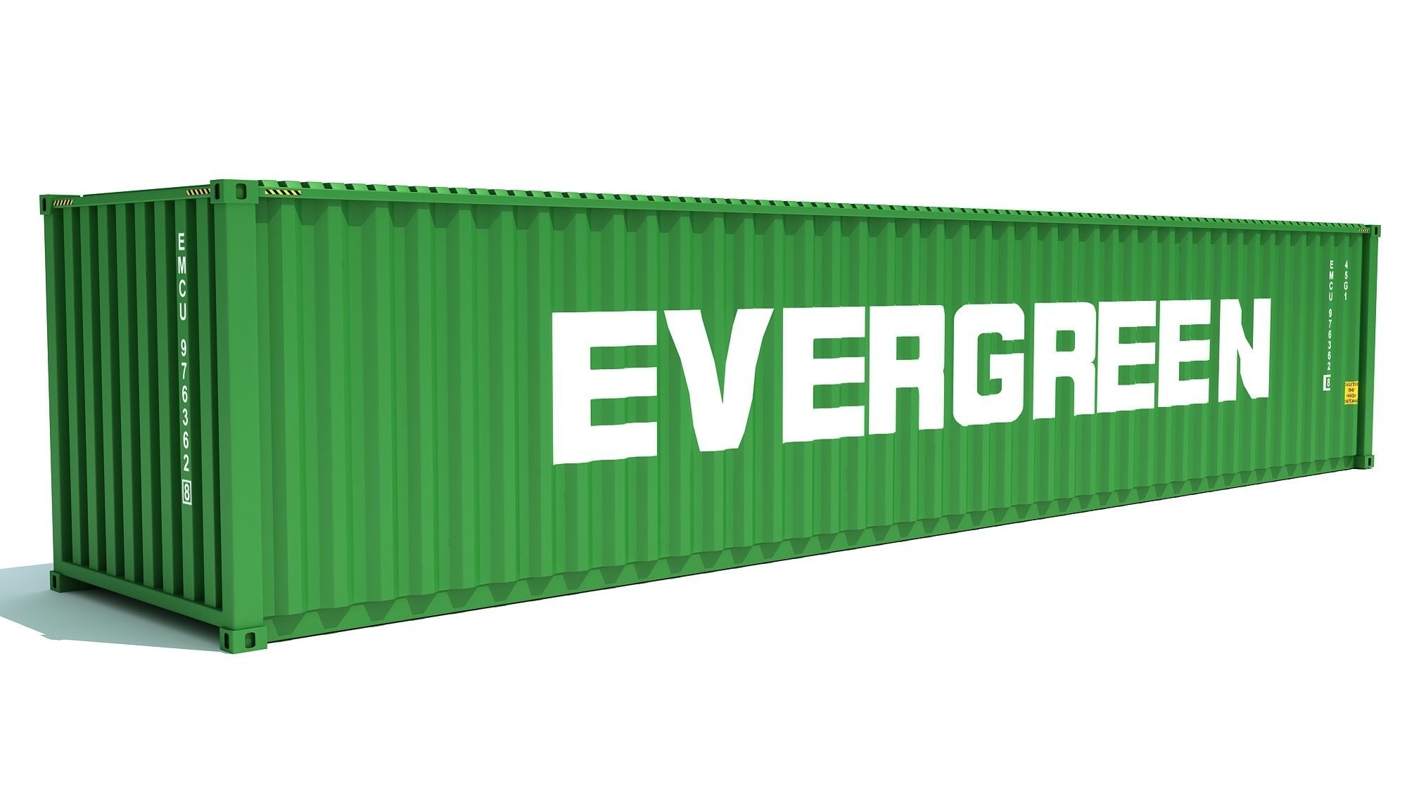 Shipping Container Evergreen 3D model_1