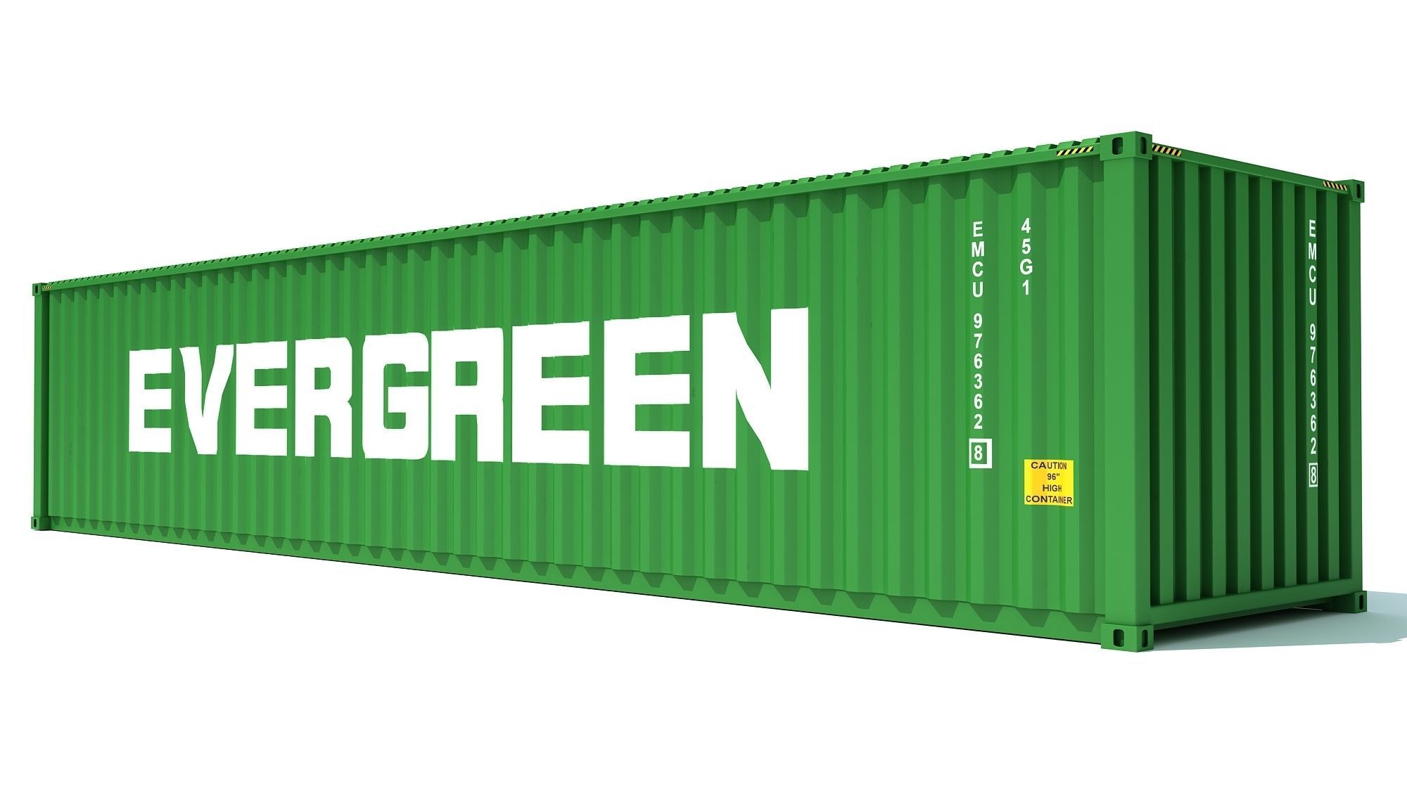 Shipping Container Evergreen 3D model_7