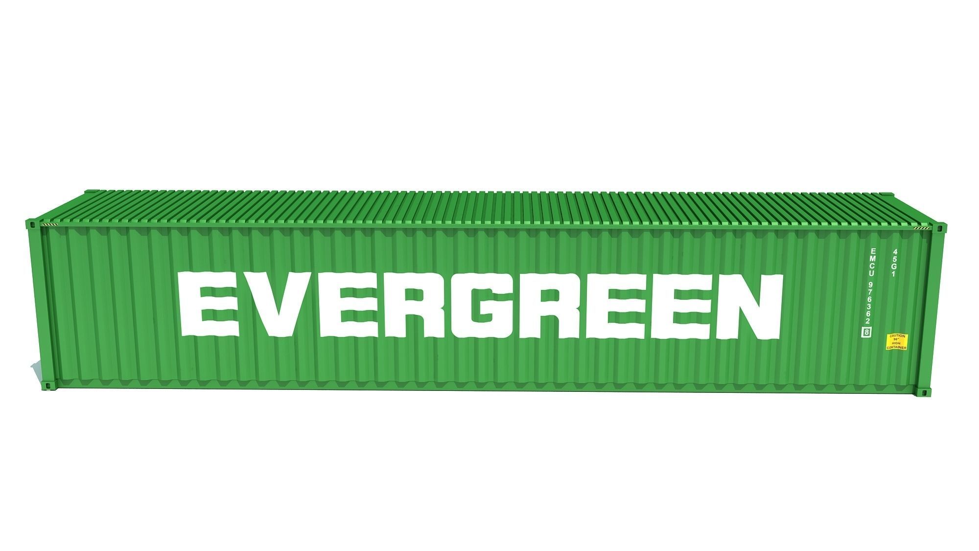 Shipping Container Evergreen 3D model_6