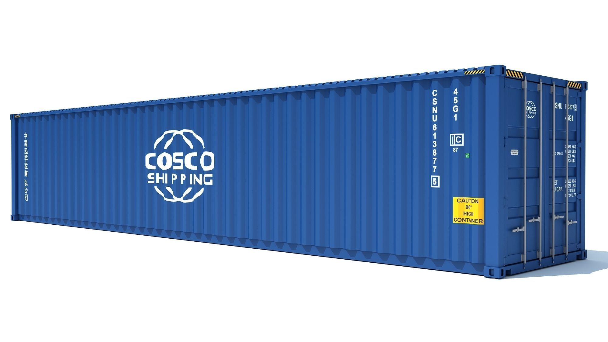Shipping Container COSCO 3D model_4