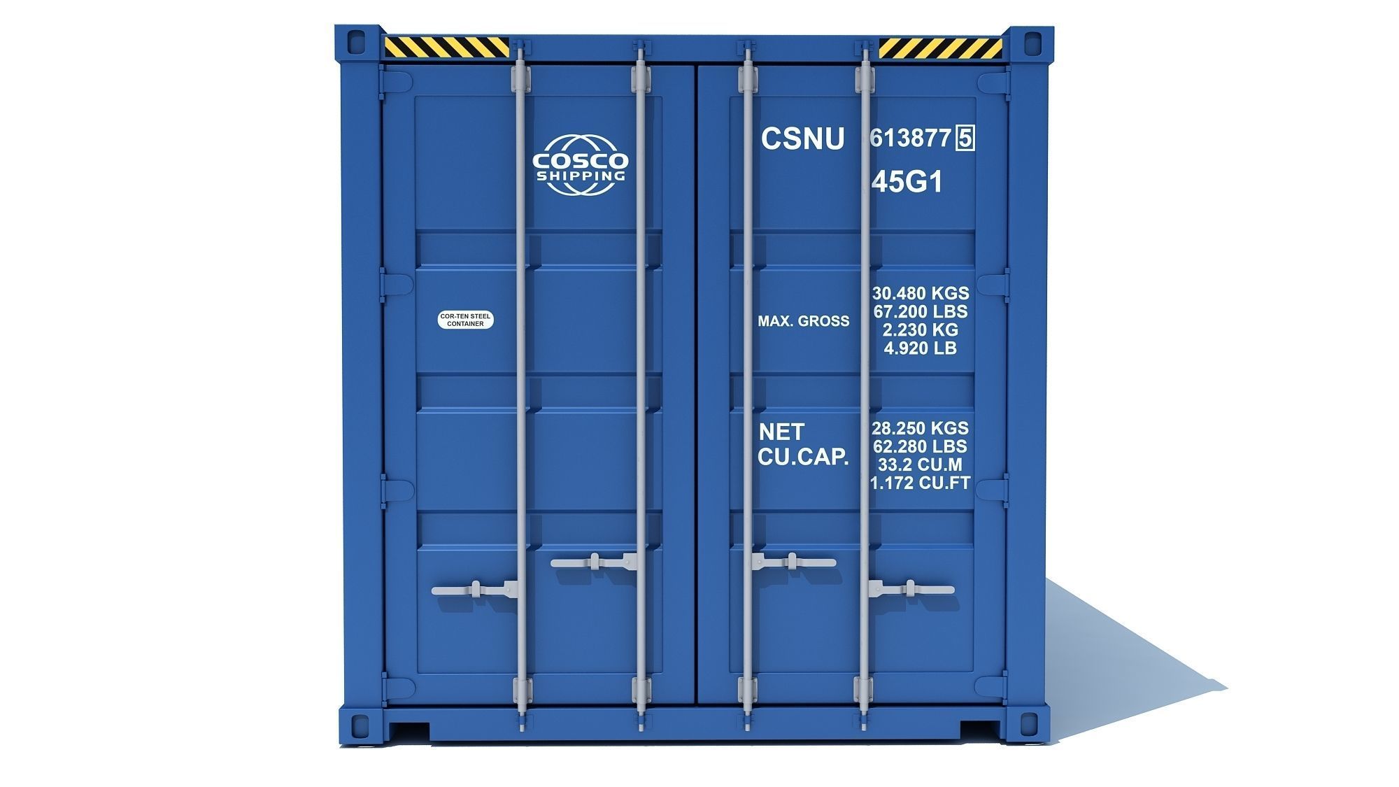Shipping Container COSCO 3D model_3