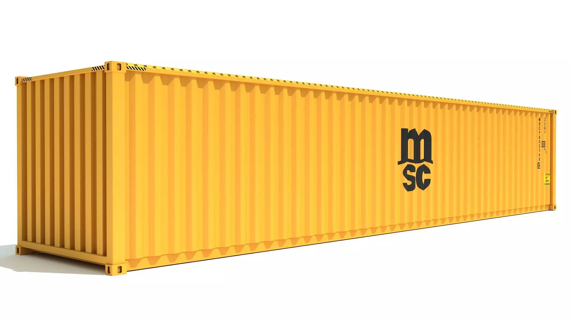 Shipping Container MSC 3D model_0
