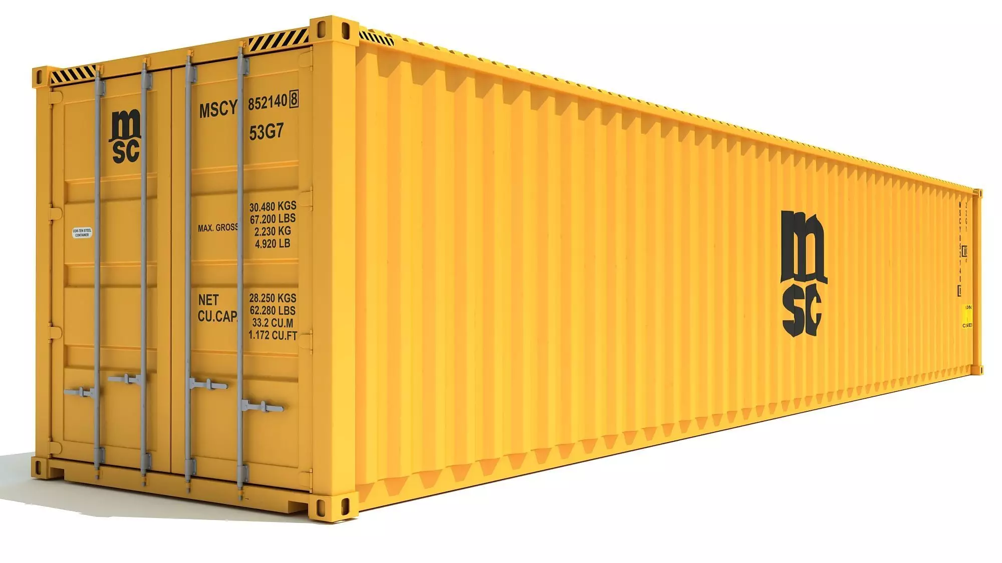 Shipping Container MSC 3D model_1