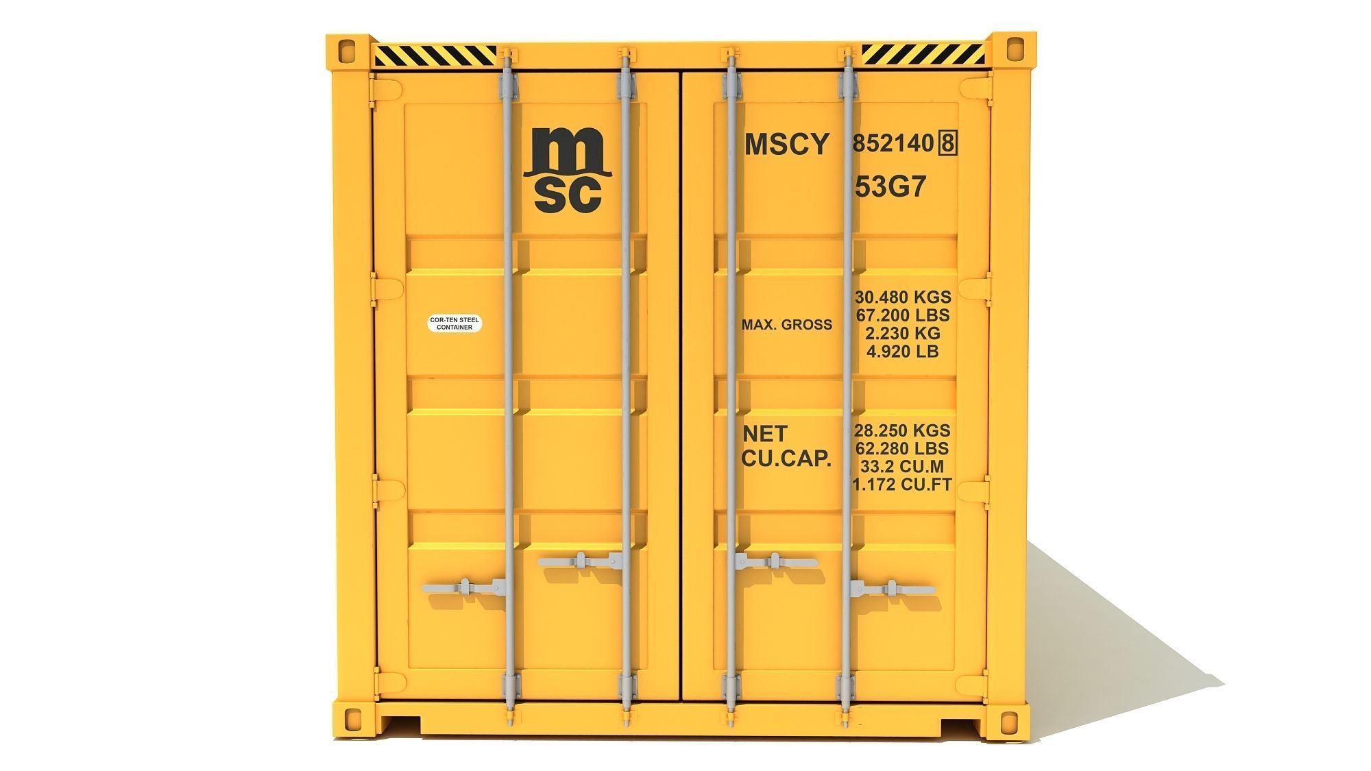 Shipping Container MSC 3D model_5