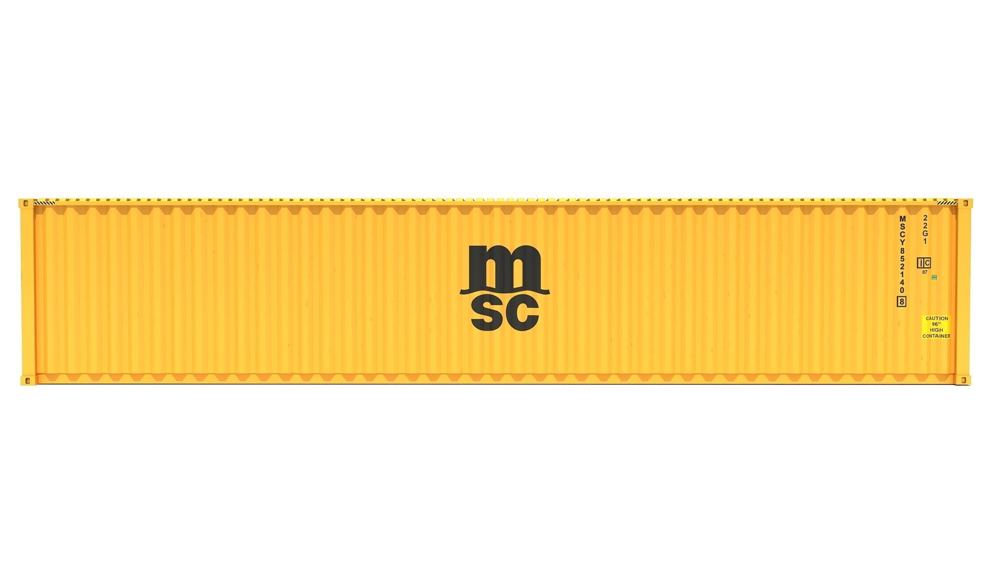 Shipping Container MSC 3D model_3
