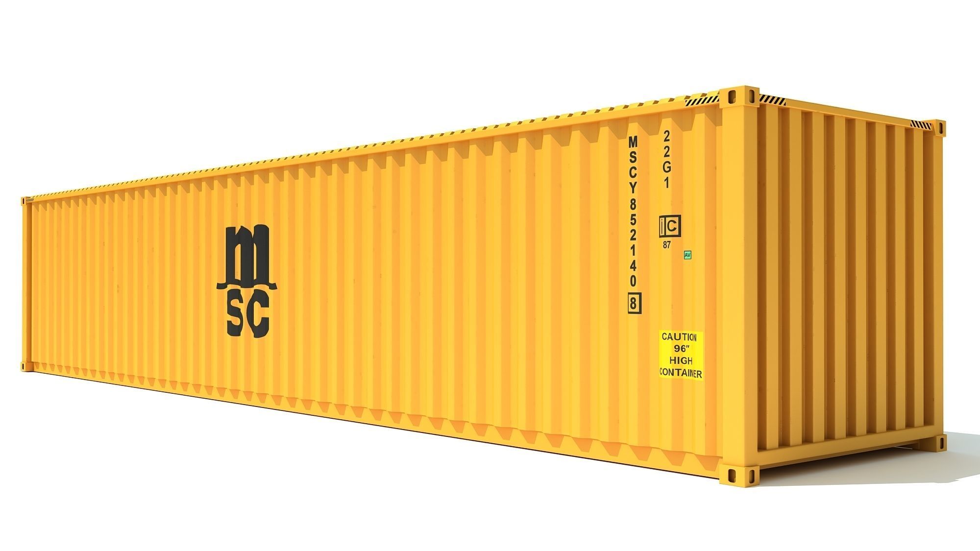 Shipping Container MSC 3D model_7