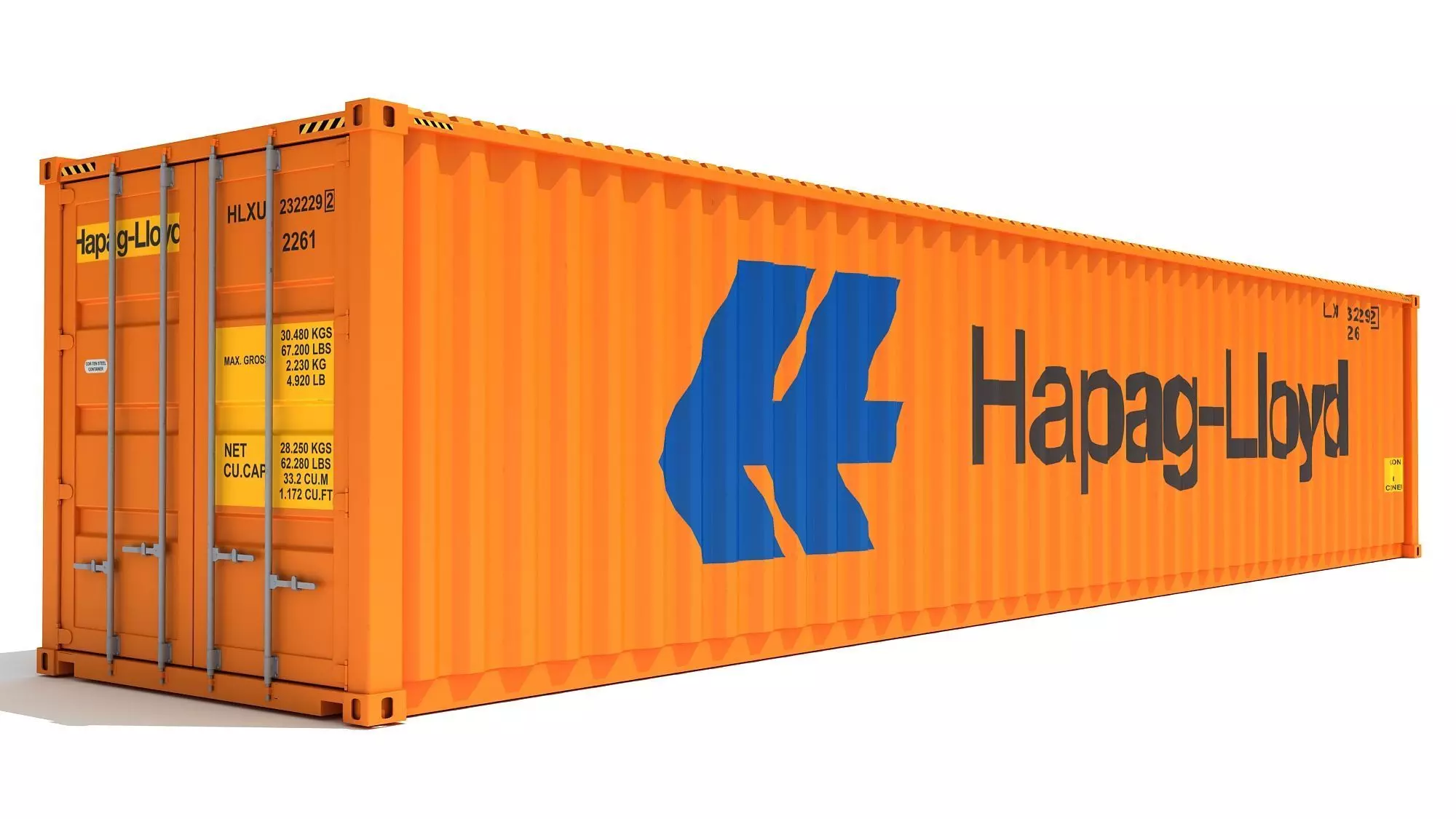 Shipping Container Hapag-Lloyd 3D model_0