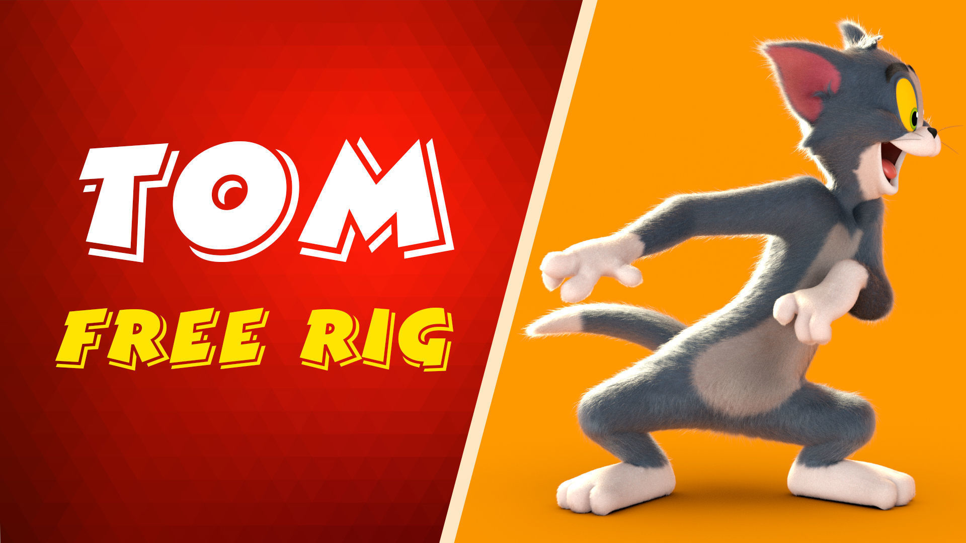 tom Free rig Free low-poly 3D model_1