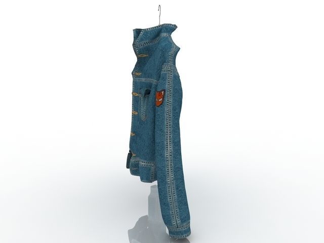 Womens Denim Jacket 3D model 3D model_4
