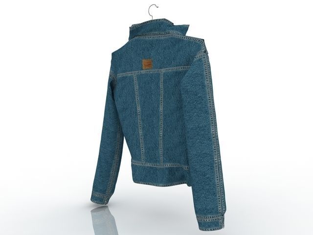 Womens Denim Jacket 3D model 3D model_3