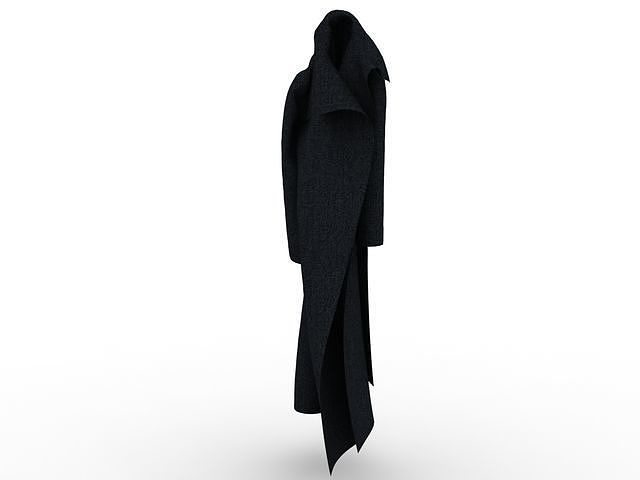 Womens wool coat 3D model