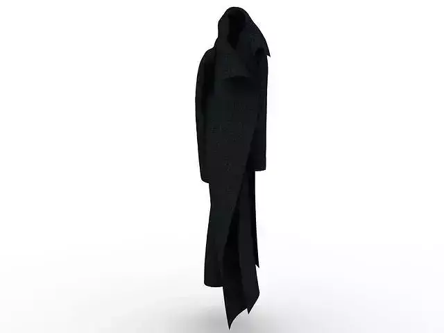 Womens wool coat 3D model