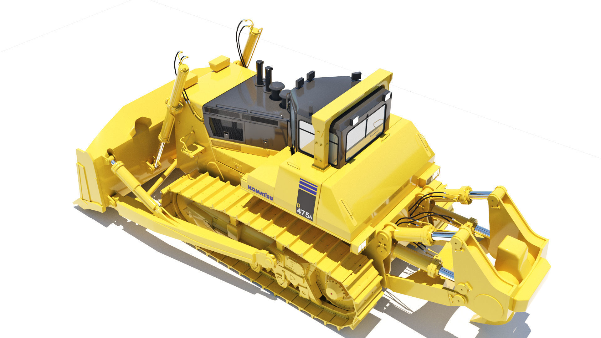 Bulldozer Komatsu D475A 3D model 3D model_5