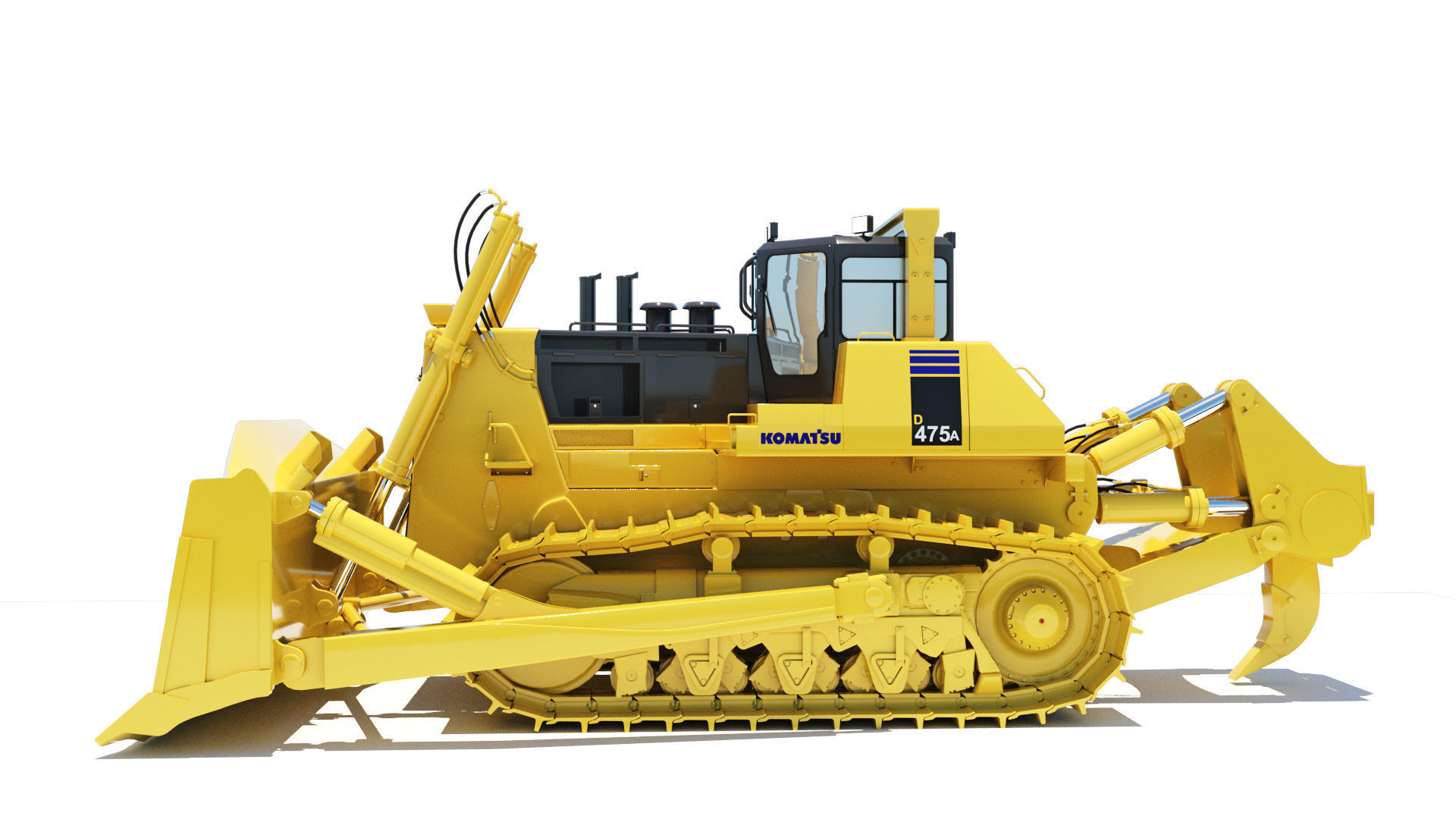 Bulldozer Komatsu D475A 3D model 3D model_1