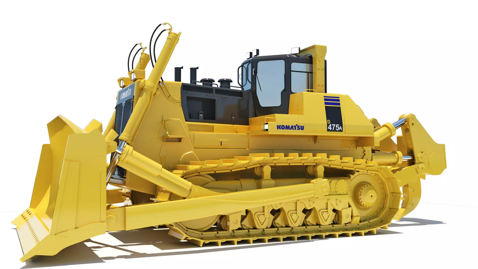 Bulldozer Komatsu D475A 3D model 3D model_0