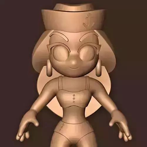 SELENA GOMEZ CHIBI  STYLE PIN UP  3D print model