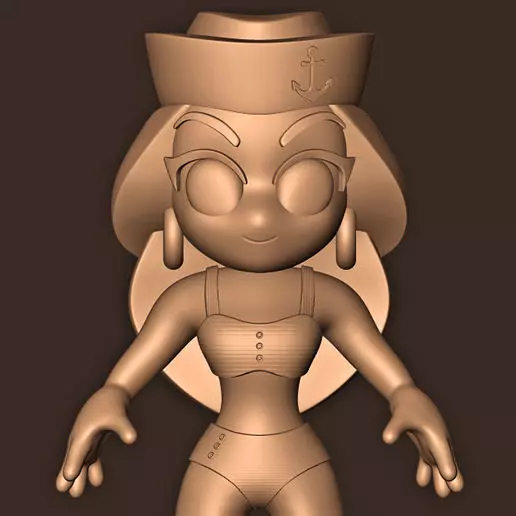 SELENA GOMEZ CHIBI  STYLE PIN UP  3D print model_0
