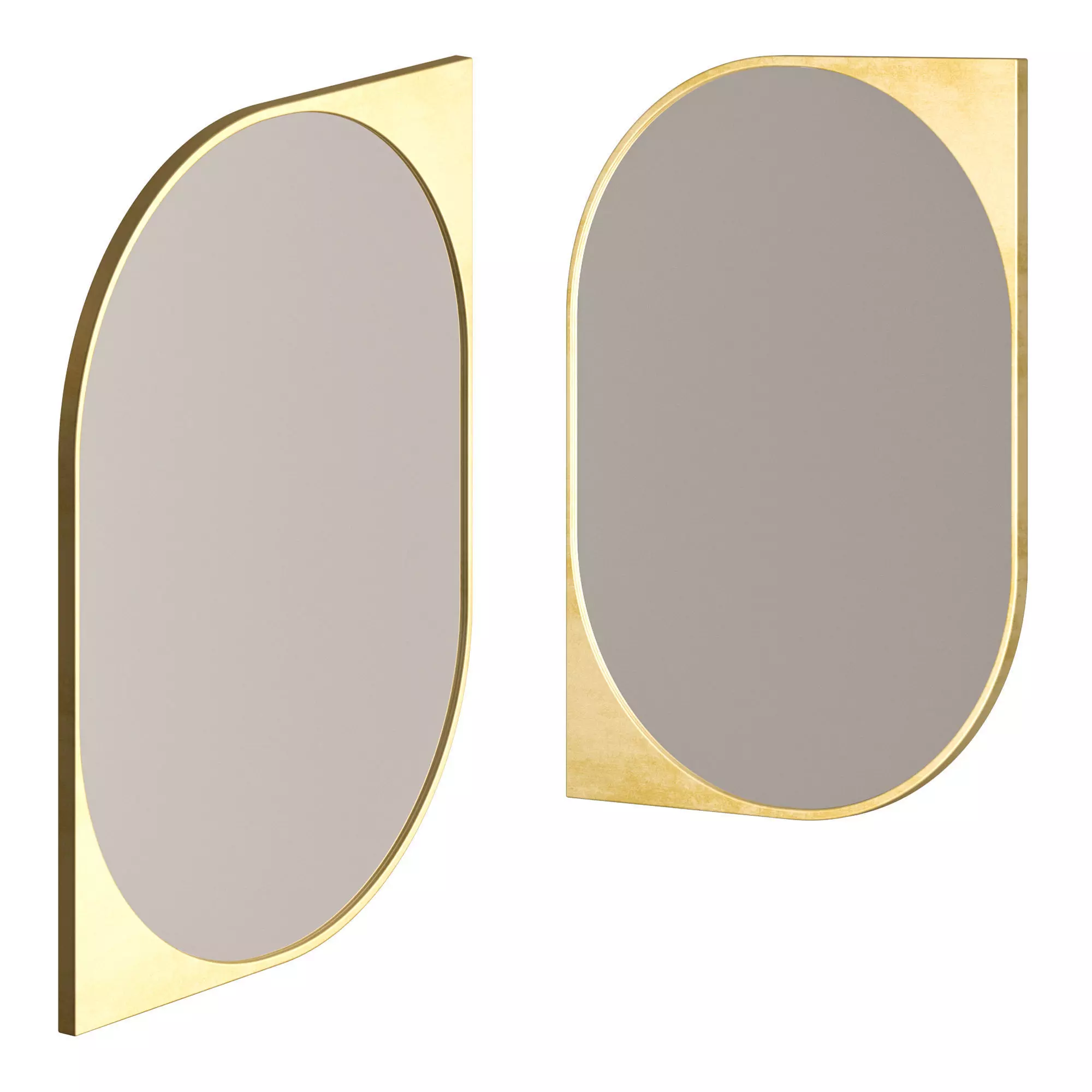 West Elm - Cat Eye Wall Mirror 3D model_0