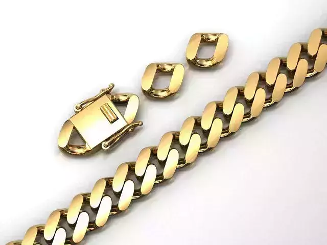 8MM MIAMI CUBAN LINK CHAIN BRACELET OR NECKLACE 3D print model