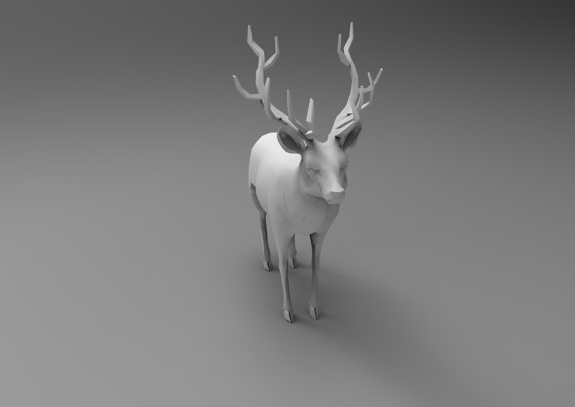 Cartoon Deer Rigged  Low-poly 3D model_34