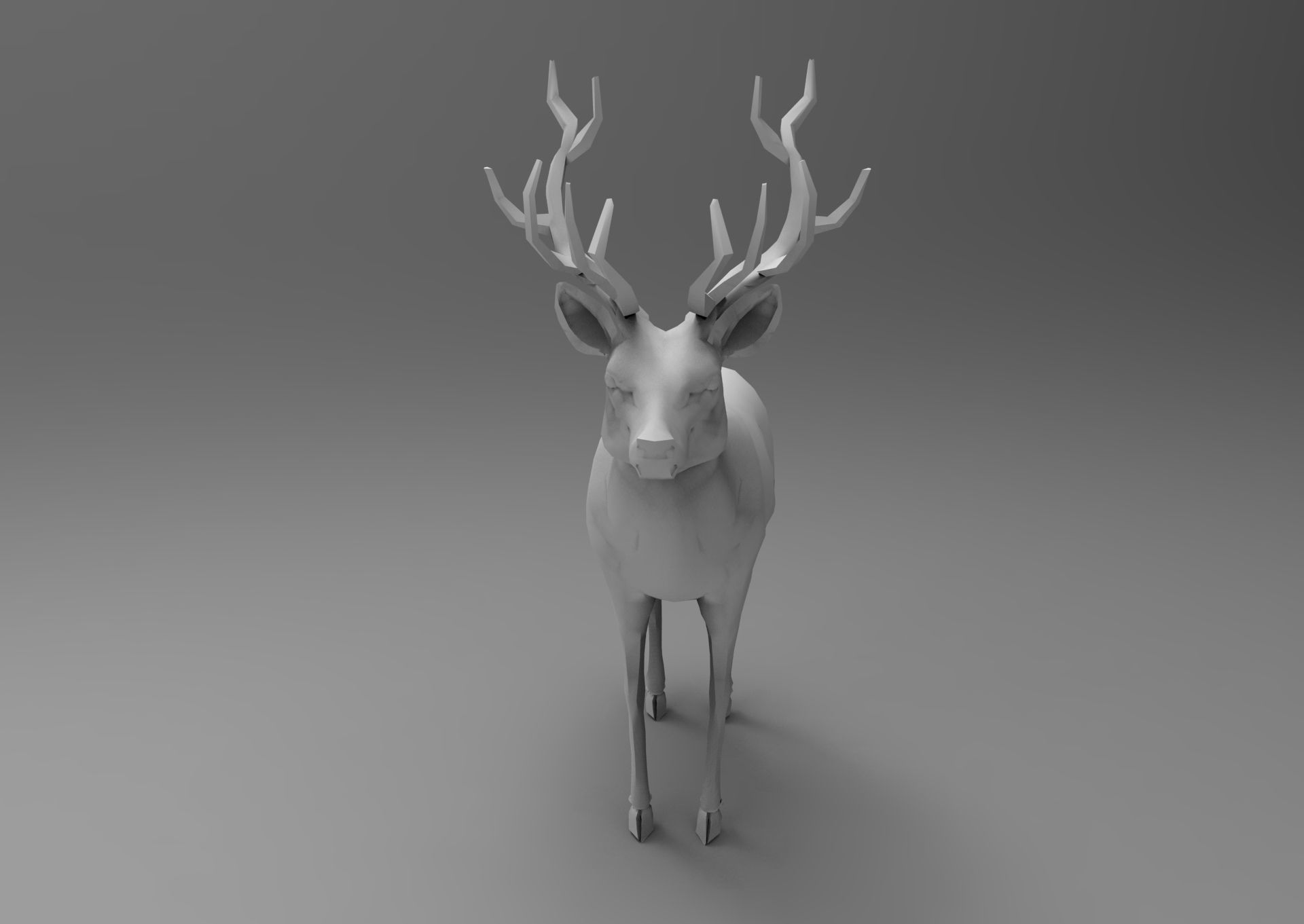 Cartoon Deer Rigged  Low-poly 3D model_33