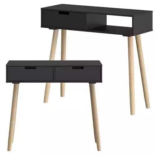 Vida XL Pinienholz console table