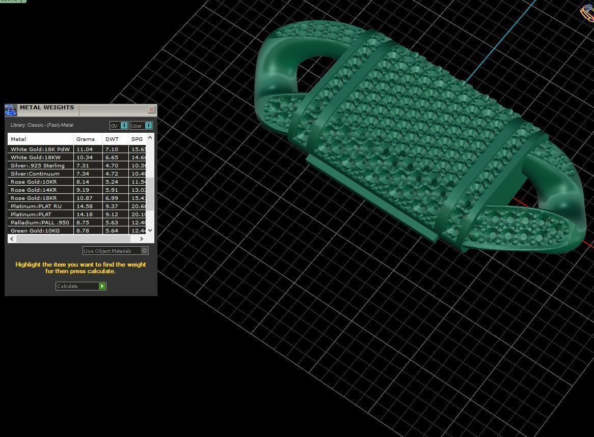 Miami cuban link chain bracelet with gems 0147 3D print model_17