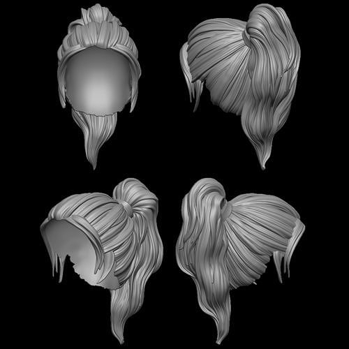 hair 1 3D print model