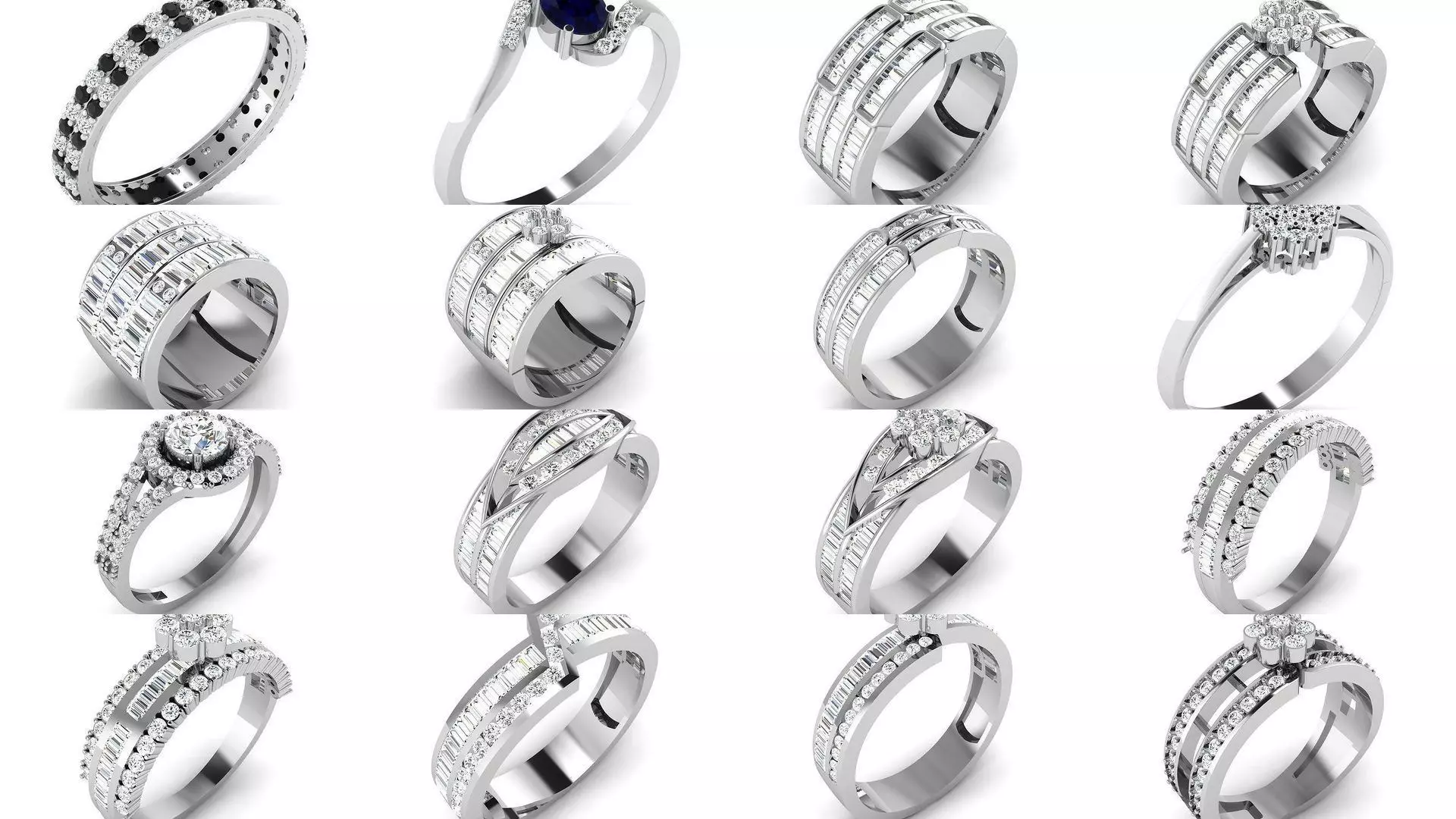 149 white gold ring collection _0