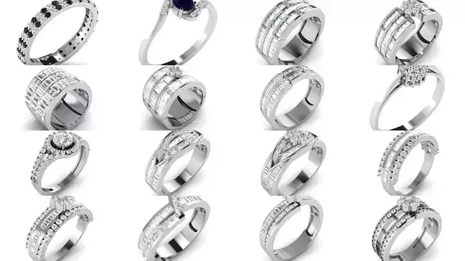 149 white gold ring collection 
