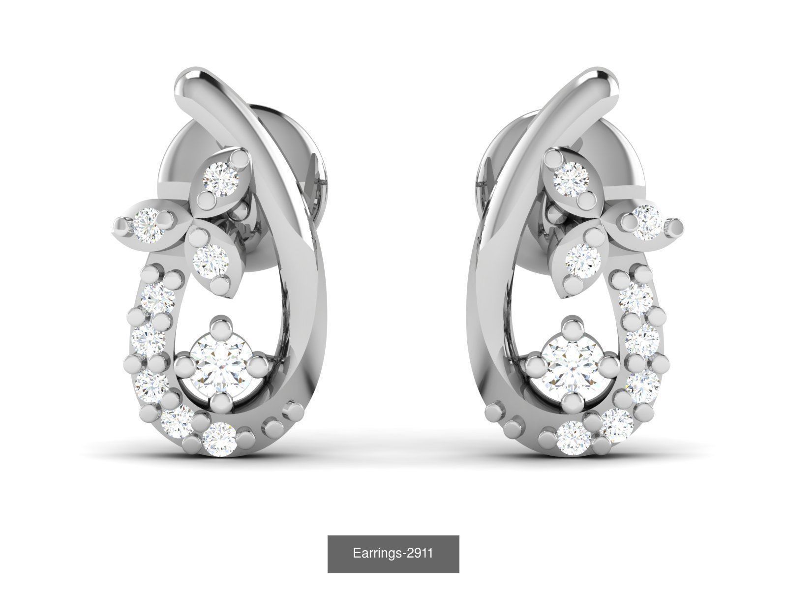 83 white gold earring collection _55