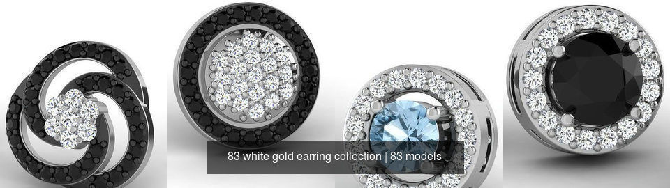83 white gold earring collection _8