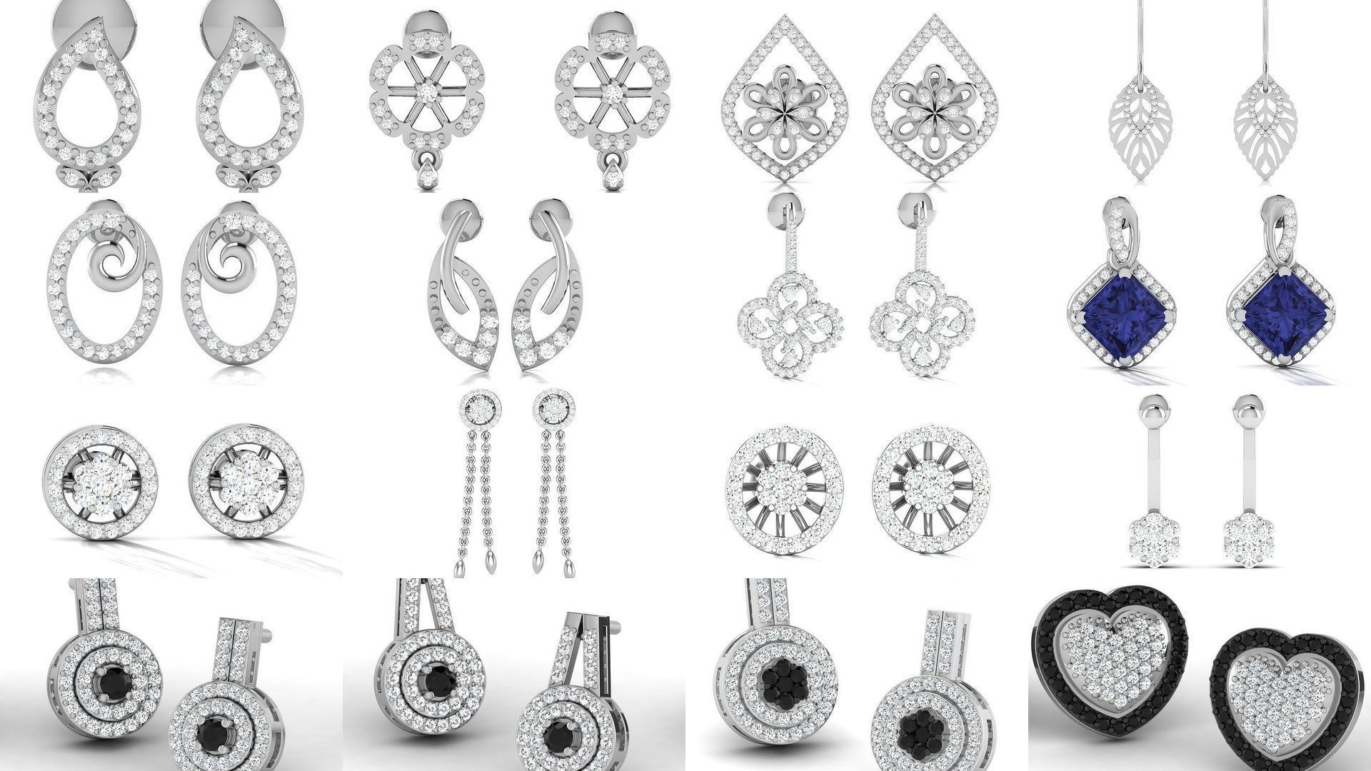 83 white gold earring collection _3