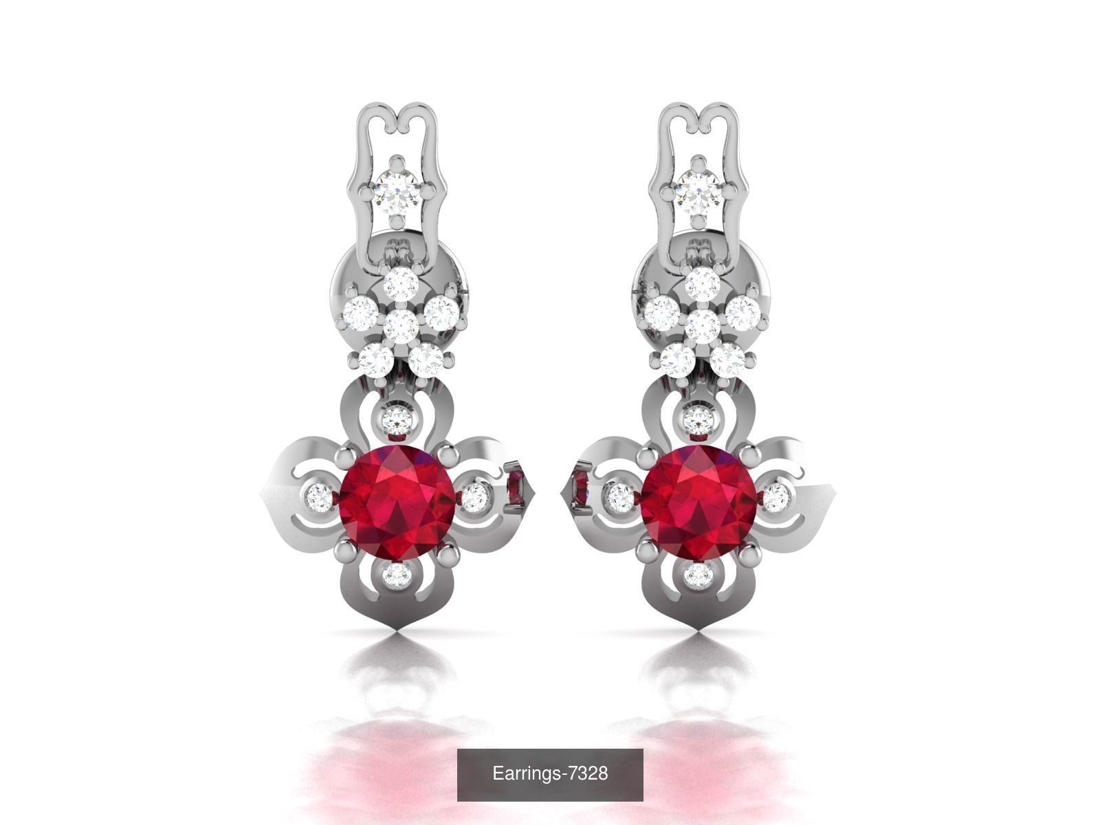 83 white gold earring collection _22