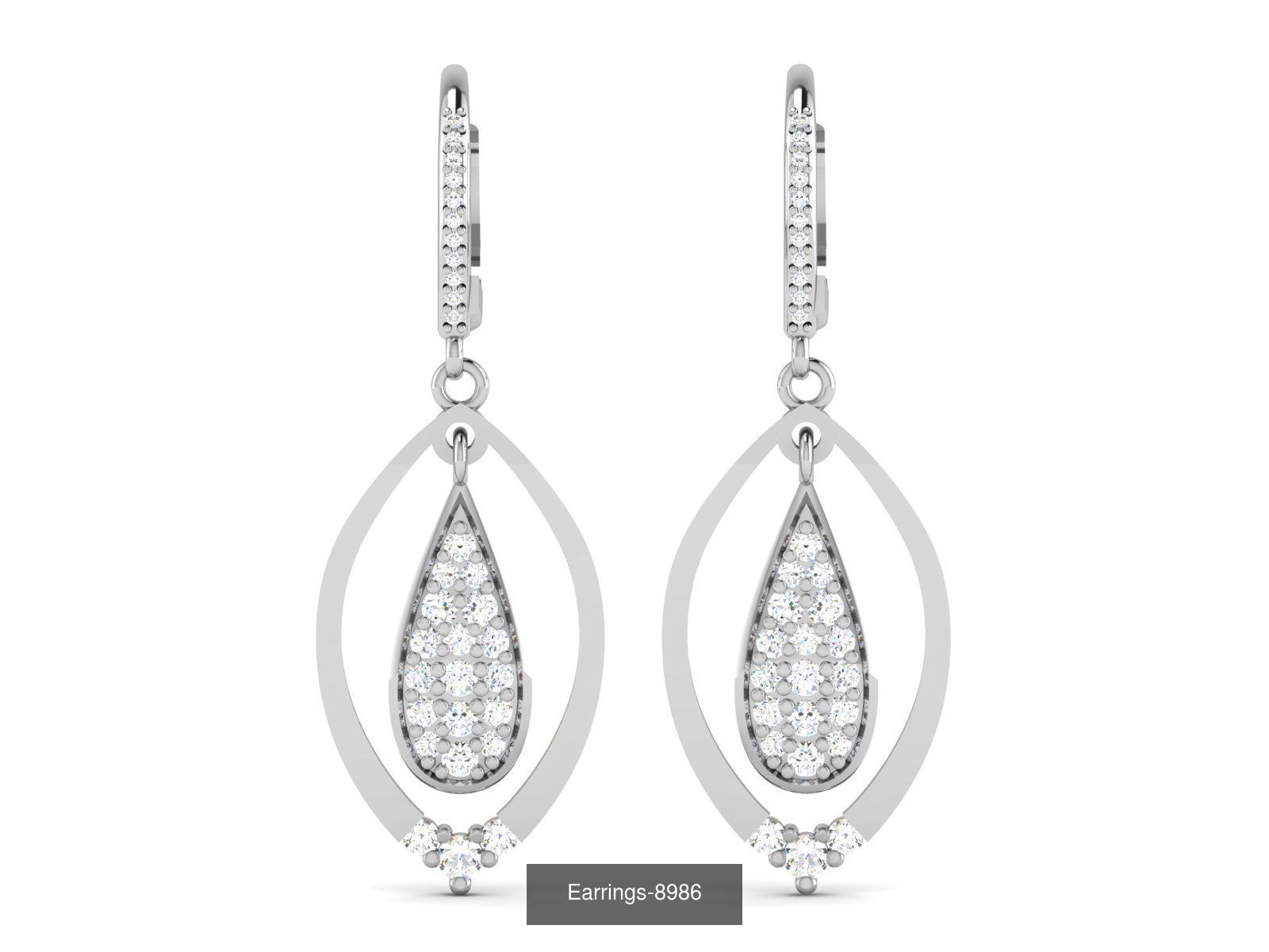 83 white gold earring collection _32