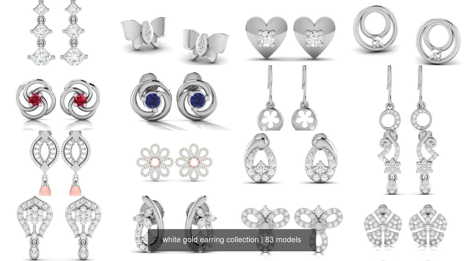 83 white gold earring collection _4