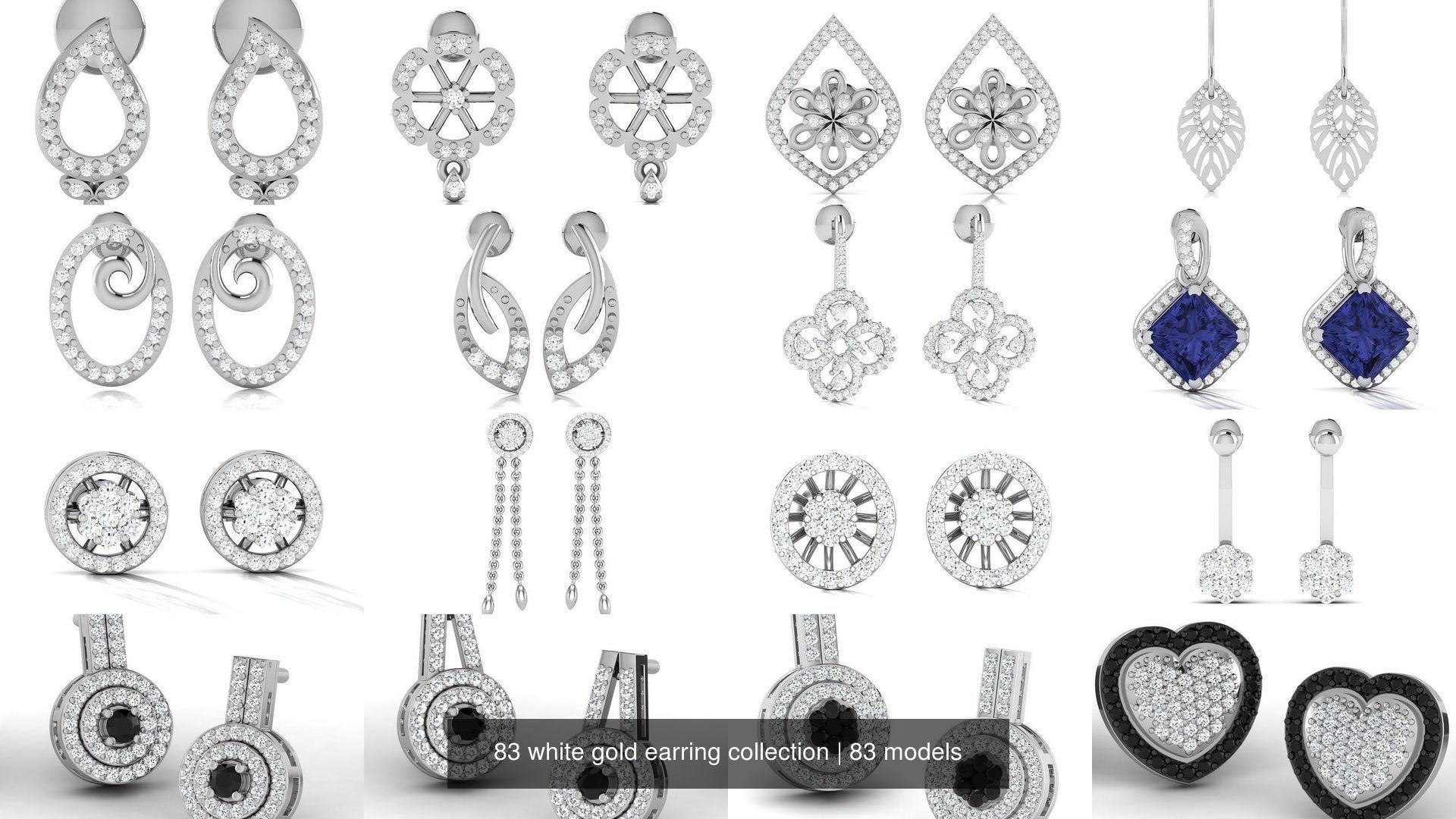 83 white gold earring collection _6