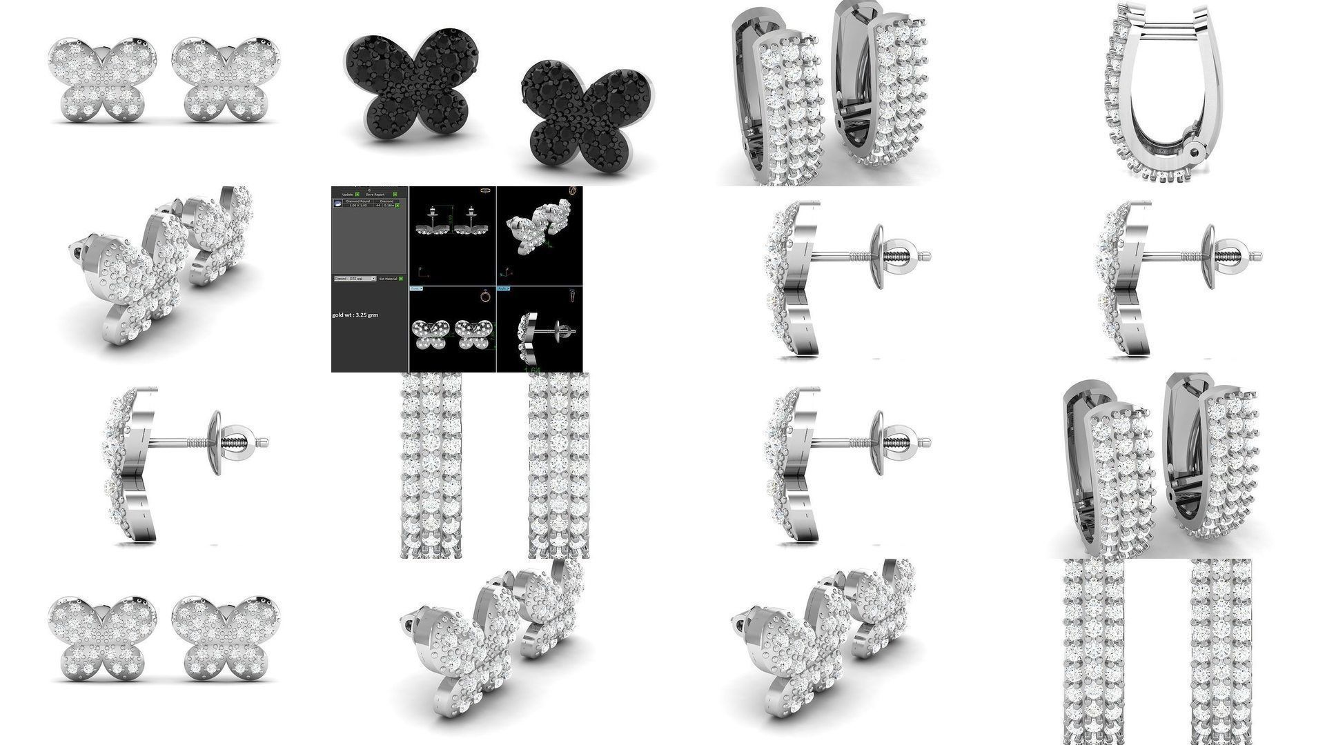 83 white gold earring collection _7