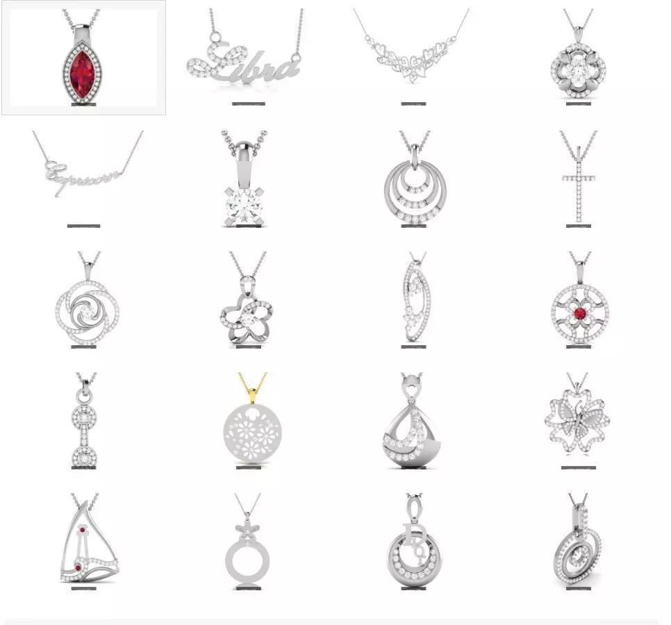 20 white gold pendant collection  _0