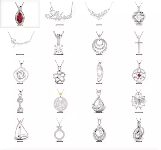 20 white gold pendant collection  