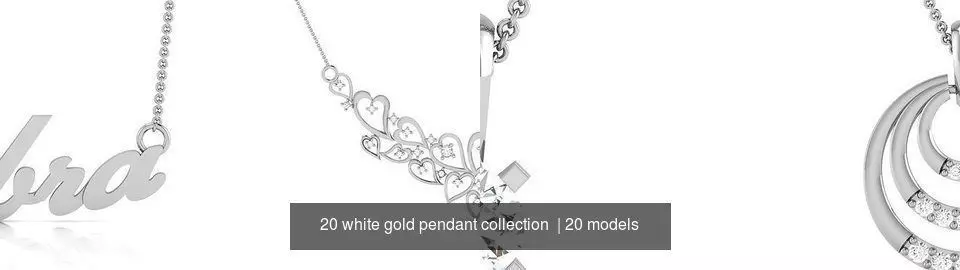 20 white gold pendant collection  _1